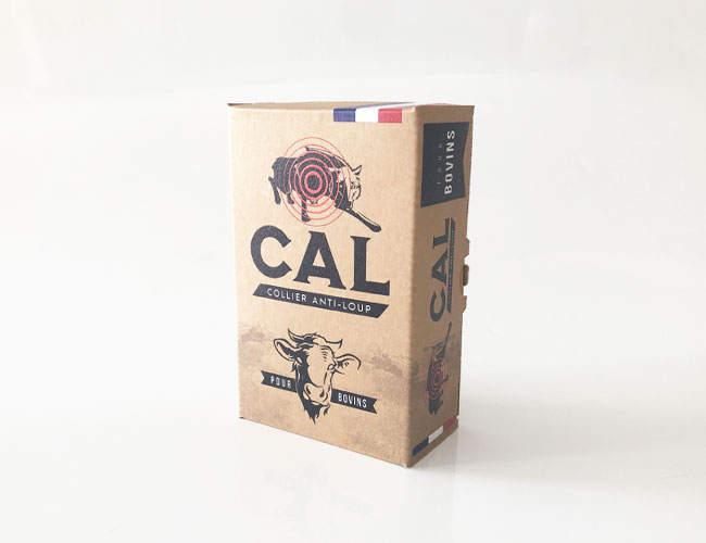 Packaging CAL vue perspective collier anti loup Bovins